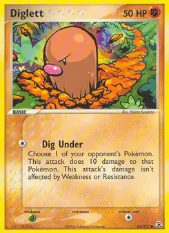 Diglett 61/112 FireRed & LeafGreen Pokémon card