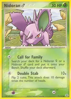 Nidoran♂ 71/112 FireRed & LeafGreen Pokémon card