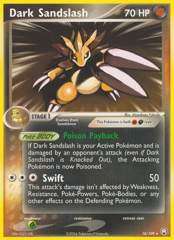 Dark Sandslash 18/109 Team Rocket Returns Pokémon card