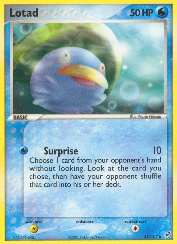Lotad 35/107 Deoxys Pokémon card