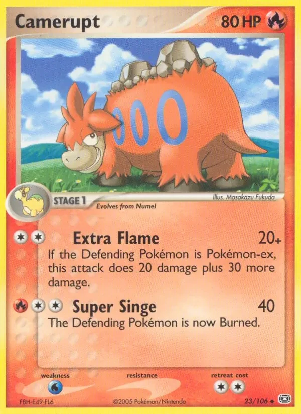 Camerupt 23/106 Emerald Pokémon card