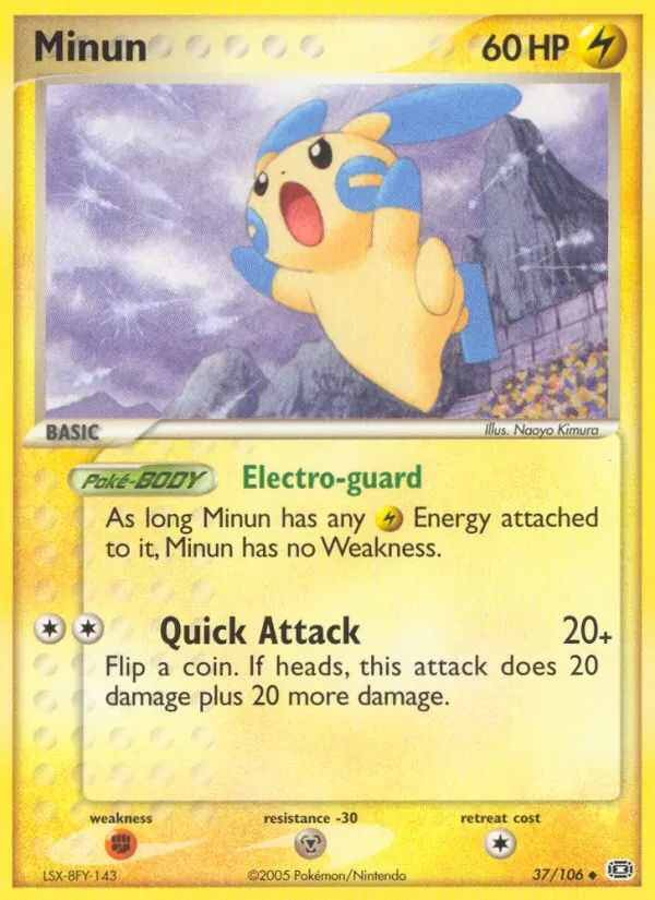 Minun 37/106 Emerald Pokémon kaart
