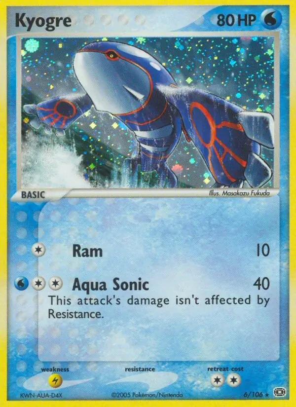 Kyogre 6/106 Emerald Pokémon card