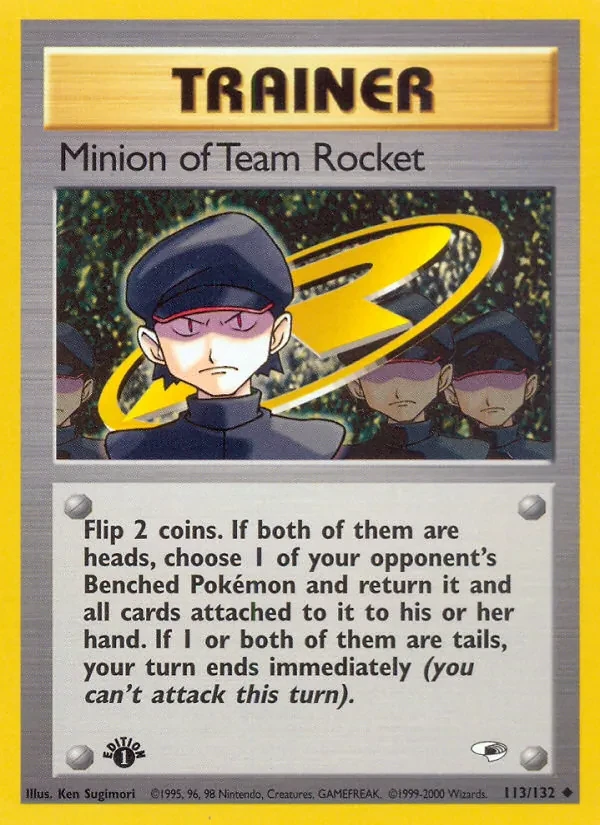 Carta Pokémon Minion of Team Rocket 113/132 Gym Heroes