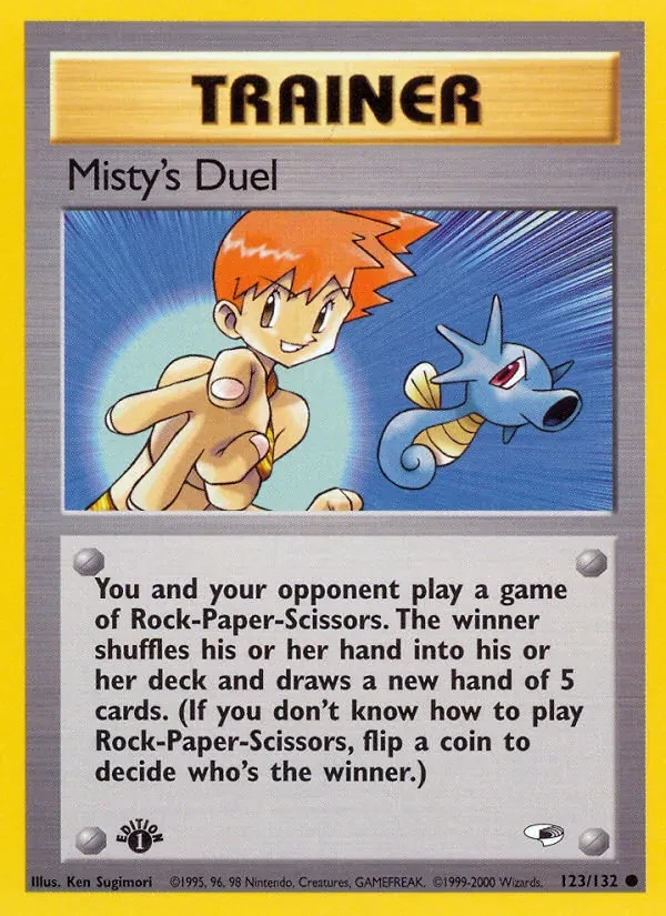 Misty's Duel 123/132 Gym Heroes Pokémon card