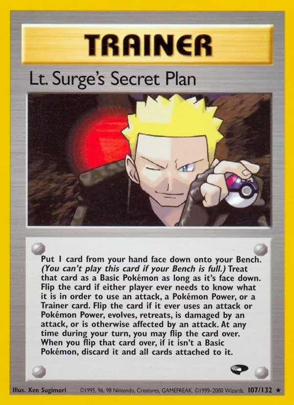 Lt. Surge's Secret Plan 107/132 Gym Challenge Pokémon Karte