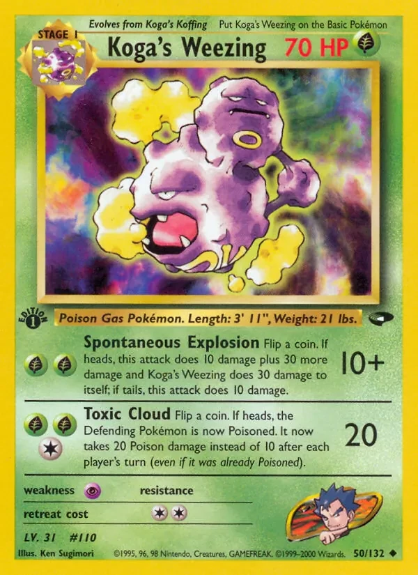 Carta Pokémon Koga's Weezing 50/132 Gym Challenge