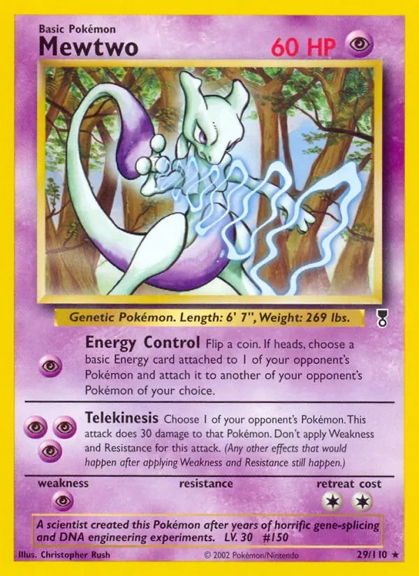 Mewtwo 29/110 Legendary Collection Pokémon card