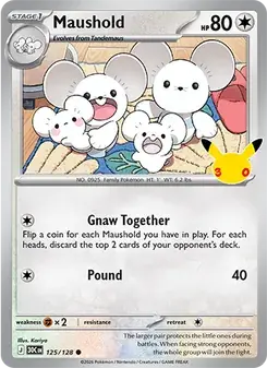 Maushold 125/128 30th Celebration Pokémon card