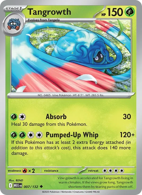 Carta Pokémon Tangrowth 007/132 Mega Evolution