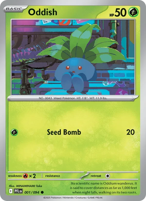 Oddish 001/94 Phantasmal Flames Pokémon card