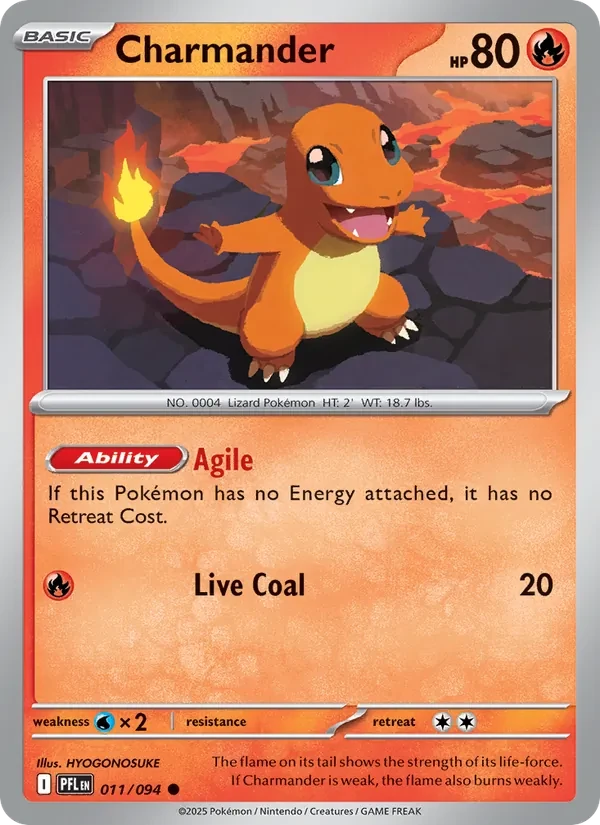 Charmander 011/94 Phantasmal Flames Pokémon card