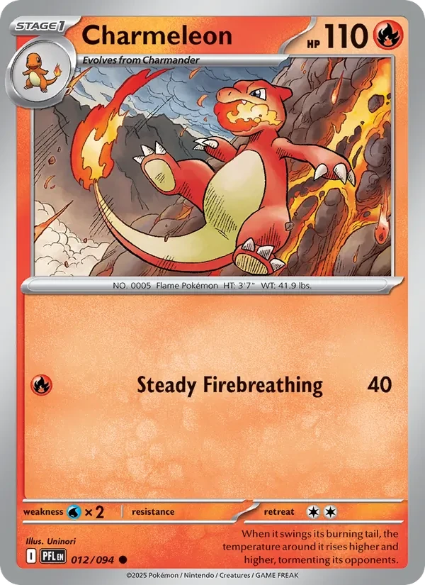 Charmeleon 012/94 Phantasmal Flames Pokémon card
