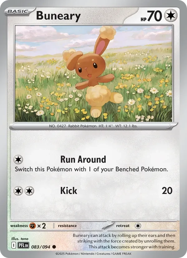 Buneary 083/94 Phantasmal Flames Pokémon card