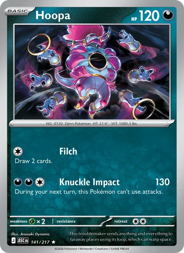 Hoopa 141/217 Ascended Heroes Pokémon card