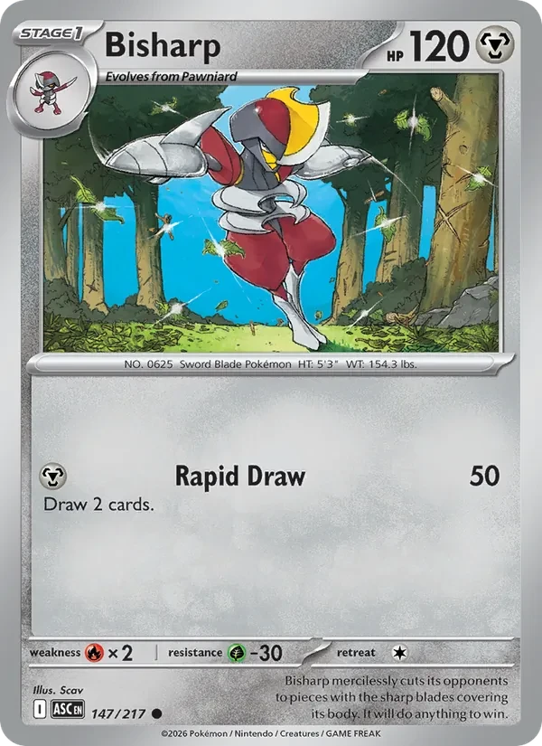 Bisharp 147/217 Ascended Heroes Pokémon card