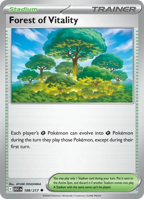 Forest of Vitality 188/217 Ascended Heroes Pokémon Karte