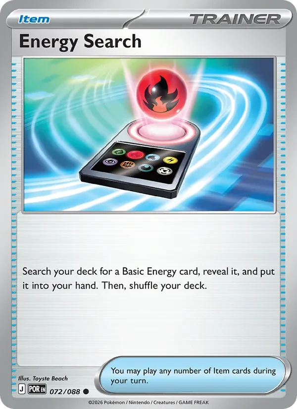 Energy Search 072/88 Perfect Order Pokémon card