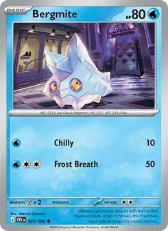 Bergmite 023/86 Chaos Rising Pokémon card