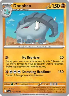 Donphan 045/86 Chaos Rising Pokémon card