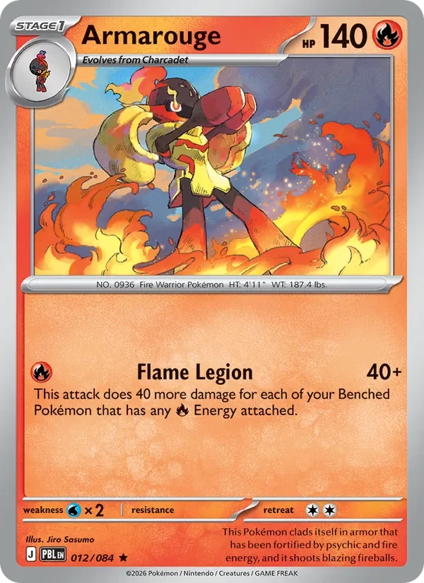 Armarouge 012/84 Pitch Black Pokémon card
