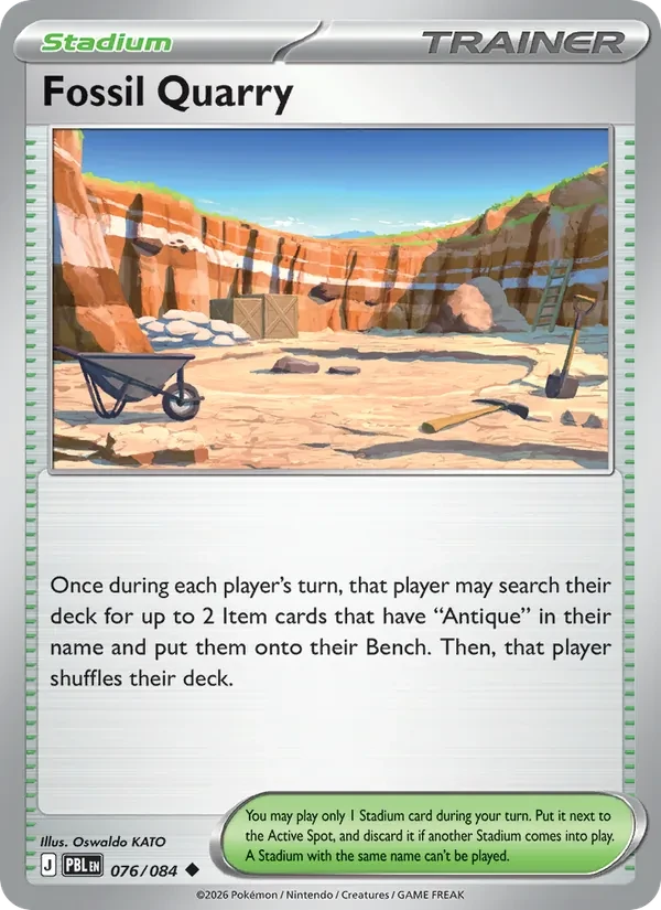 Fossil Quarry 076/84 Pitch Black Pokémon card