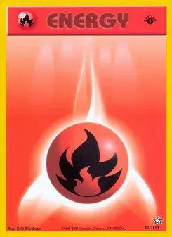 Fire Energy 107/111 Neo Genesis Pokémon card
