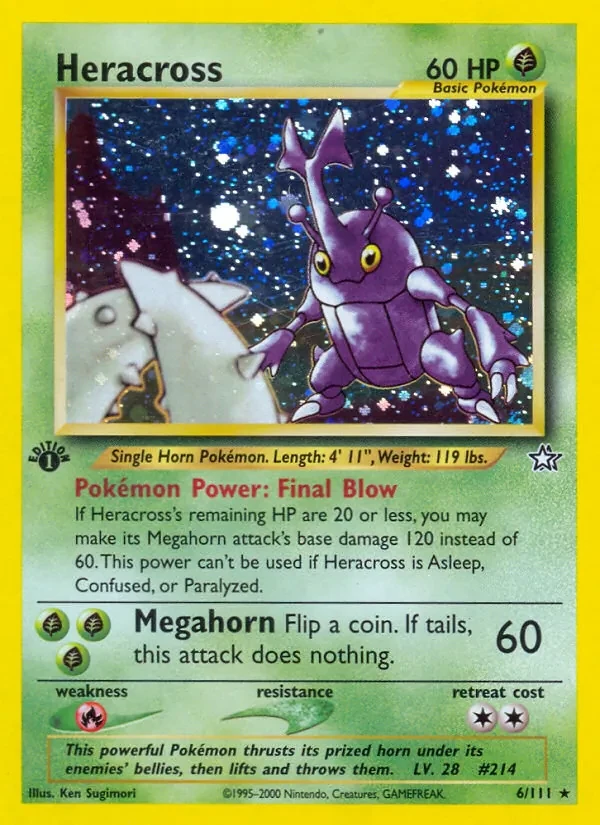 Heracross 6/111 Neo Genesis Pokémon card