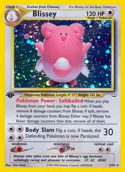 Blissey 2/64 Neo Revelation Pokémon Karte