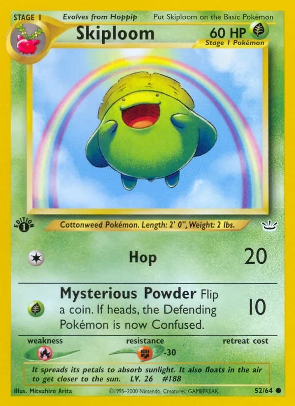 Skiploom 52/64 Neo Revelation Pokémon card