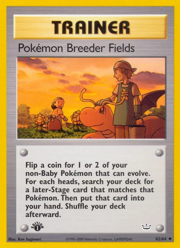 Pokémon Breeder Fields 62/64 Neo Revelation Pokémon card