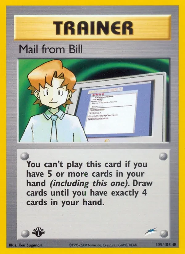 Mail from Bill 105/105 Neo Destiny Pokémon card