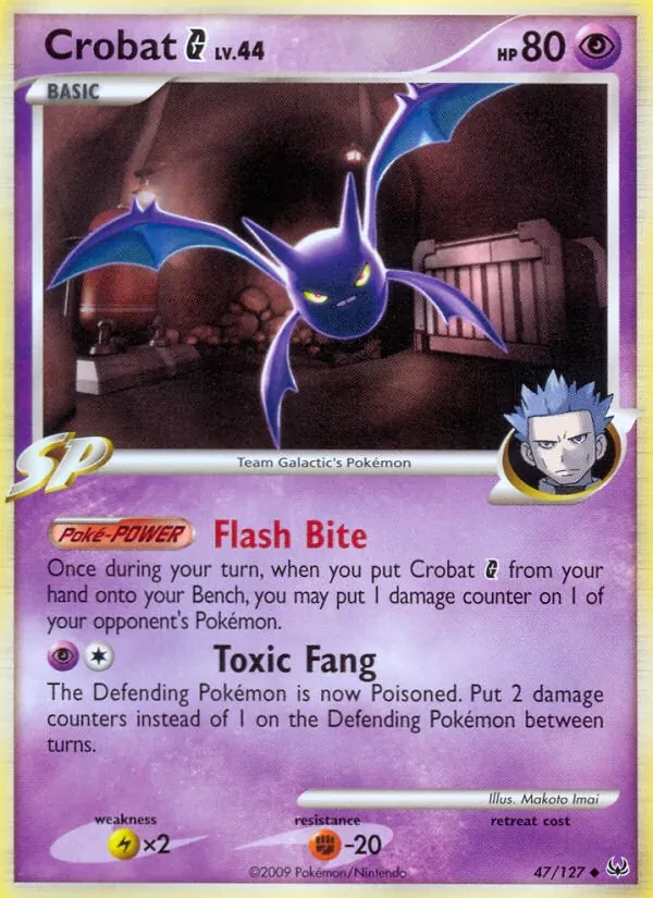 Crobat G 47/127 Platinum Pokémon card