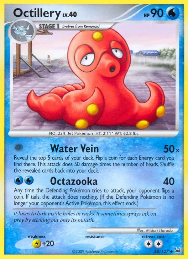 Octillery 58/127 Platinum Pokémon card