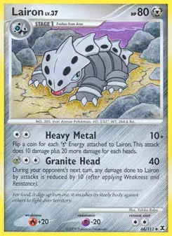 Lairon 44/111 Rising Rivals Pokémon card