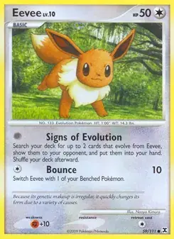 Eevee 59/111 Rising Rivals Pokémon card