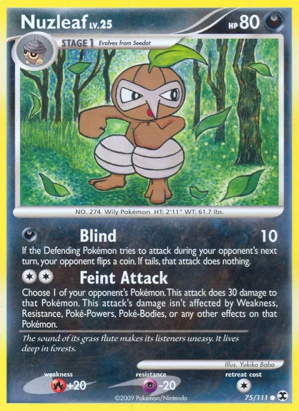 Nuzleaf 75/111 Rising Rivals Pokémon card