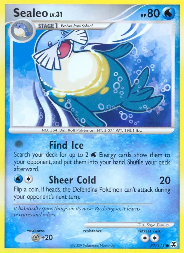Sealeo 77/111 Rising Rivals Pokémon card