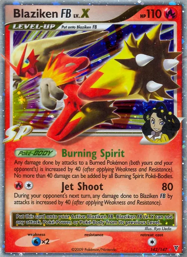Carte Pokémon Blaziken FB LV.X 142/147 Supreme Victors