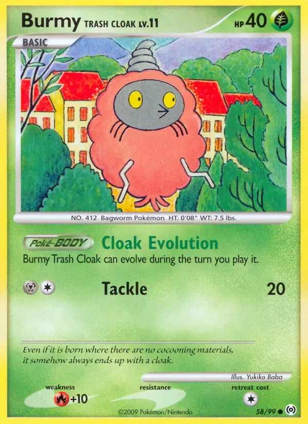 Burmy Trash Cloak 58/99 Arceus Pokémon card