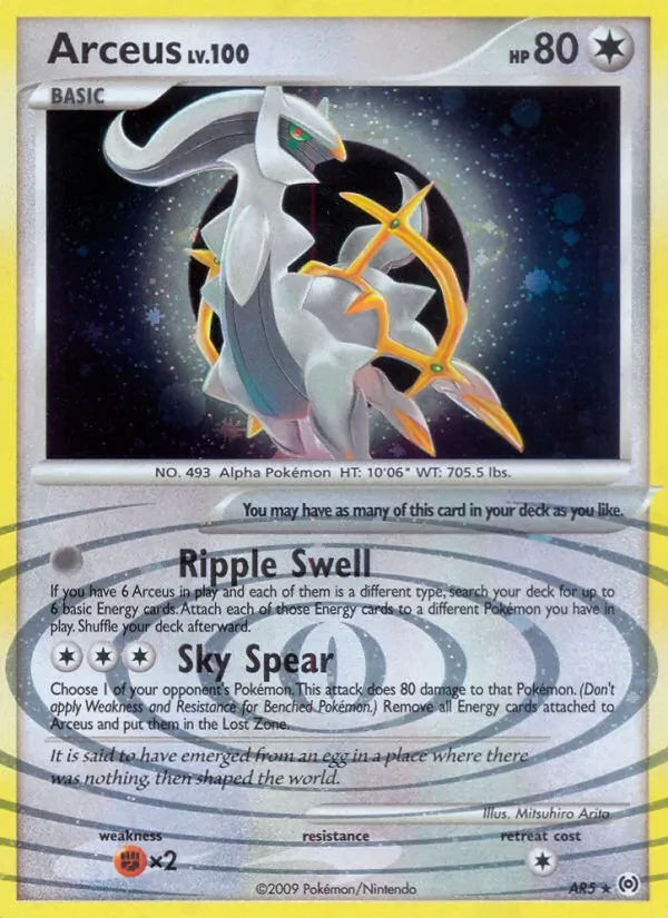 Arceus AR5 Arceus Pokémon card