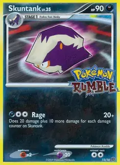 Skuntank 13/16 Pokémon Rumble Pokémon card