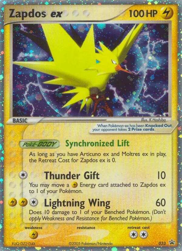 Zapdos ex 33/40 Nintendo Black Star Promos Pokémon card
