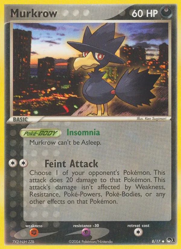 Murkrow 8/17 POP Series 1 Pokémon card