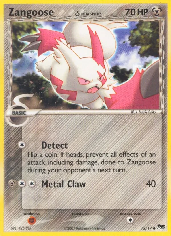 Zangoose δ 15/17 POP Series 5 Pokémon card