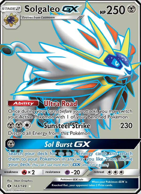 Solgaleo GX 143/149 Sun & Moon Pokémon card