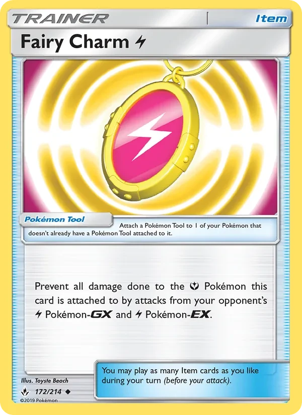 Fairy Charm Lightning 172/214 Unbroken Bonds Pokémon card