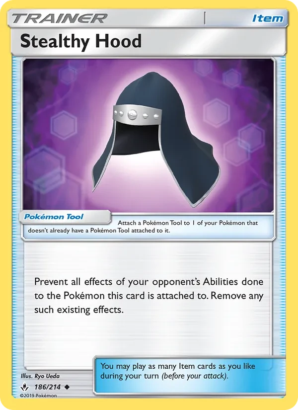 Stealthy Hood 186/214 Unbroken Bonds Pokémon Karte