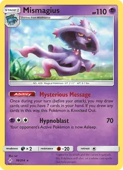 Mismagius 78/214 Unbroken Bonds Pokémon card