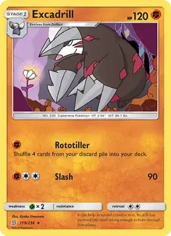 Excadrill 119/236 Unified Minds Pokémon card